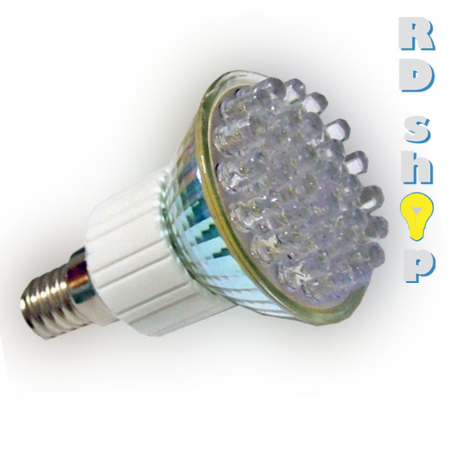 LED žárovka E14 DIP 30 3528 230V 1,5W teplá bílá